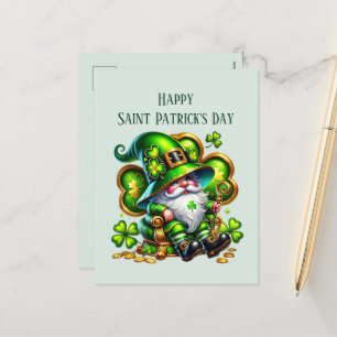 Cartes Pour Fêtes Annuelles Joyeux Saint Patrick's Day gnome ajouter du texte