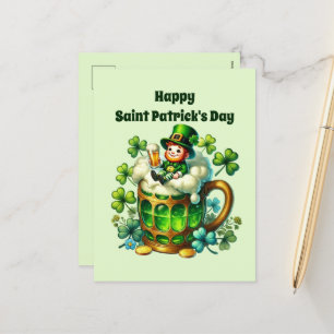 Cartes Pour Fêtes Annuelles Joyeux Saint Patrick's Day leprechaun