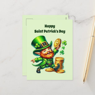 Cartes Pour Fêtes Annuelles Joyeux Saint Patrick's Day leprechaun
