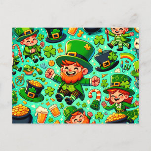 Cartes Pour Fêtes Annuelles Joyeux Saint Patrick's Day Leprechaun