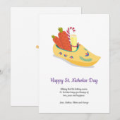 Cartes Pour Fêtes Annuelles Joyeux salut de la Saint-Nicolas (Devant / Derrière)