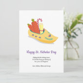 Cartes Pour Fêtes Annuelles Joyeux salut de la Saint-Nicolas (Debout devant)