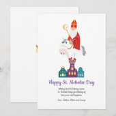 Cartes Pour Fêtes Annuelles Joyeux salut de la Saint-Nicolas (Devant / Derrière)