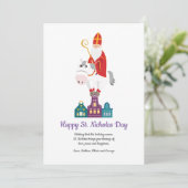 Cartes Pour Fêtes Annuelles Joyeux salut de la Saint-Nicolas (Debout devant)