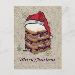 Cartes Pour Fêtes Annuelles Joyeux sandwiches au beurre d'arachide de Noël et 