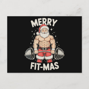 Cartes Pour Fêtes Annuelles Joyeux Santa Fitness Mas Lifting Gym Noël Xmas