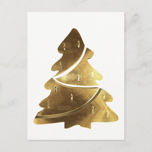 Cartes Pour Fêtes Annuelles Joyeux sapin de Noël Gold Look Elegance Card (Devant)
