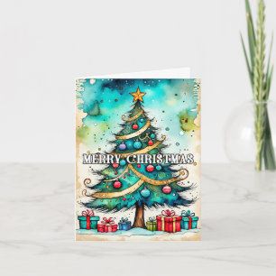 Cartes Pour Fêtes Annuelles Joyeux Sapin de Noël Joyeuses Fêtes