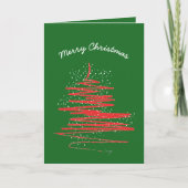 Cartes Pour Fêtes Annuelles Joyeux sapin de Noël moderne coutume (Devant)