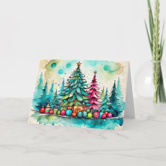 Cartes Pour Fêtes Annuelles Joyeux sapin de Noël | Tes Saisons (Devant)