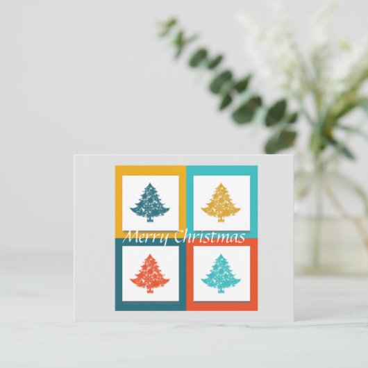 Cartes Pour Fêtes Annuelles Joyeux sapin décoratif (Debout devant)