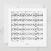 Cartes Pour Fêtes Annuelles Joyeux sapin doré de Noël (Dos)