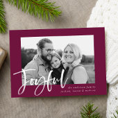 Cartes Pour Fêtes Annuelles Joyeux Script Berry Purple Photo