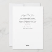 Cartes Pour Fêtes Annuelles Joyeux script de l'année nouvelle photo (Dos)