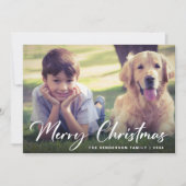 Cartes Pour Fêtes Annuelles Joyeux script de Noël (Devant)