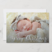 Cartes Pour Fêtes Annuelles Joyeux script de Noël (Devant)