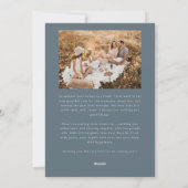 Cartes Pour Fêtes Annuelles Joyeux Script de Noël Ardoise Bleu Multi Photo (Dos)