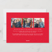 Cartes Pour Fêtes Annuelles Joyeux script de Noël simple rouge quatre photo (Dos)