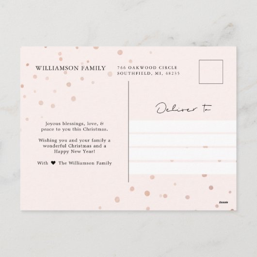 Cartes Pour Fêtes Annuelles Joyeux script Kissmas | Photo chic et design (Dos)