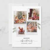 Cartes Pour Fêtes Annuelles Joyeux script photo Collage de Noël (Devant)