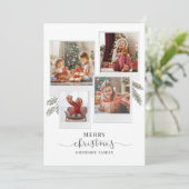 Cartes Pour Fêtes Annuelles Joyeux script photo Collage de Noël (Debout devant)
