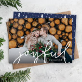 Cartes Pour Fêtes Annuelles Joyeux Script Photo Overlay