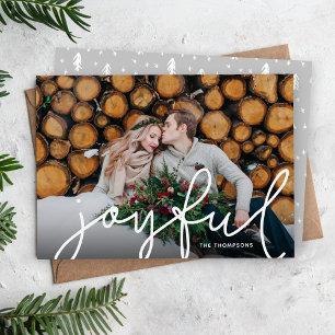 Cartes Pour Fêtes Annuelles Joyeux Script Photo Overlay