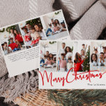 Cartes Pour Fêtes Annuelles Joyeux script rouge Noël 7 photo<br><div class="desc">Célébrez la saison avec ce script rouge festif Joyeux Noël sept photo carte de vacances avec une touche de charme élégant. Le design chic présente une palette de couleurs simples rouge et blanc, évoquant l'esprit cosy de l'hiver. Son attrait moderne et unique et sa formulation rustique créent un équilibre parfait...</div>