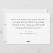 Cartes Pour Fêtes Annuelles Joyeux script rouge Noël Cinq photos (Dos)