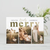 Cartes Pour Fêtes Annuelles Joyeux Simple 3 Photo (Debout devant)