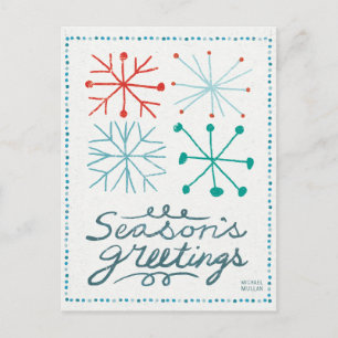 Cartes Pour Fêtes Annuelles Joyeux Snowflakes Noël