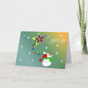 Cartes Pour Fêtes Annuelles Joyeux Snowman