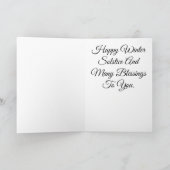 Cartes Pour Fêtes Annuelles Joyeux Solstice d'hiver (Intérieur)