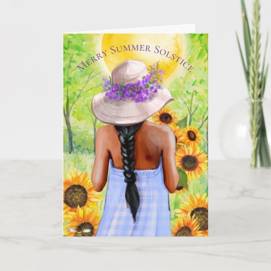 Cartes Pour Fêtes Annuelles Joyeux Solstice Été Litha Wiccan Sabbat (Devant)