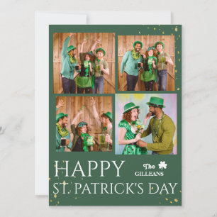 Cartes Pour Fêtes Annuelles Joyeux St. patrick jour photo de famille Shamrock