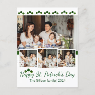 Cartes Pour Fêtes Annuelles Joyeux St. patrick jour photo de famille Shamrock