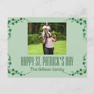Cartes Pour Fêtes Annuelles Joyeux St. patrick jour photo de famille Shamrock