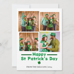 Cartes Pour Fêtes Annuelles Joyeux St. patrick jour photo de famille Shamrock