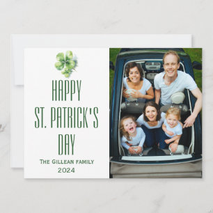 Cartes Pour Fêtes Annuelles Joyeux St. patrick jour photo de famille Shamrock