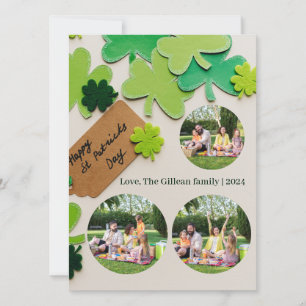 Cartes Pour Fêtes Annuelles Joyeux St. patrick's day Famille Shamrock 3 photo