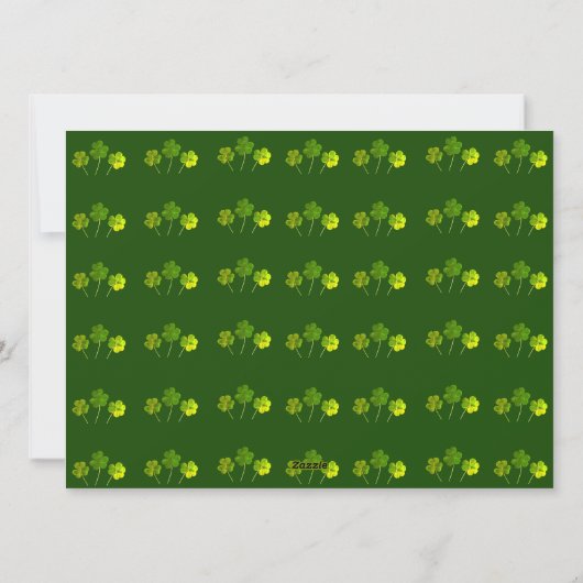 Cartes Pour Fêtes Annuelles Joyeux St. patrick's day Famille Shamrock 3 photo (Dos)