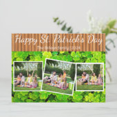 Cartes Pour Fêtes Annuelles Joyeux St. patrick's day Famille Shamrock 3 photo (Debout devant)
