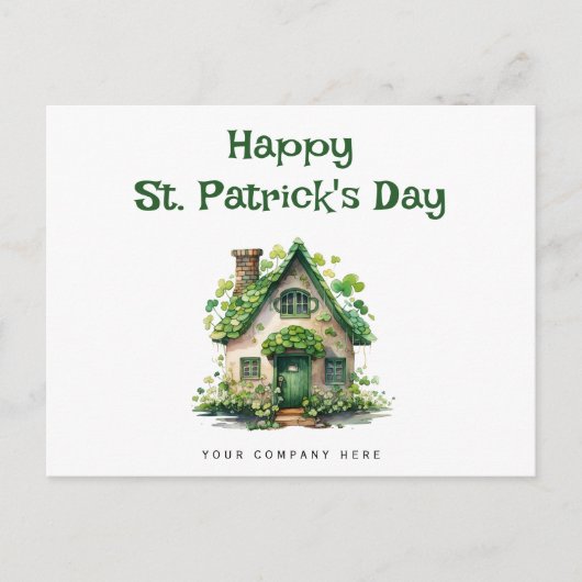 Cartes Pour Fêtes Annuelles Joyeux St. Patrick's Day Four Leaf Clover Realty (Devant)