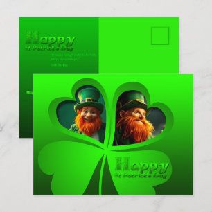 Cartes Pour Fêtes Annuelles Joyeux St Patrick's Day Leprechaun Ajouter Photo P