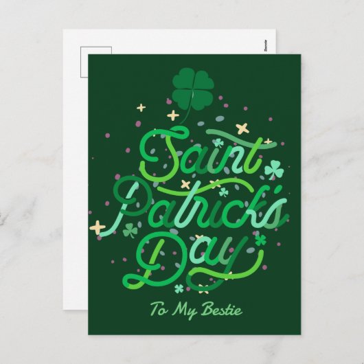 Cartes Pour Fêtes Annuelles Joyeux St. patrick's day Lucky Shamrock Simple (Devant / Derrière)