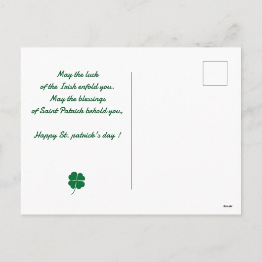 Cartes Pour Fêtes Annuelles Joyeux St. patrick's day Lucky Shamrock Simple (Dos)