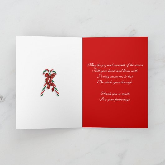 Cartes Pour Fêtes Annuelles Joyeux Sucres de canne généraux (Intérieur)