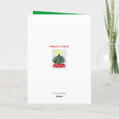 Cartes Pour Fêtes Annuelles Joyeux Sucres de canne rouges de Noël (Dos)
