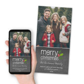 Cartes Pour Fêtes Annuelles Joyeux tableau de bord de Noël - Photo verticale