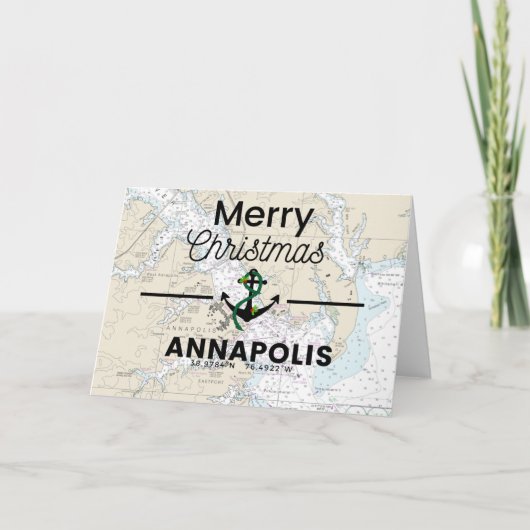 Cartes Pour Fêtes Annuelles Joyeux tableau de Noël - Annapolis (Devant)